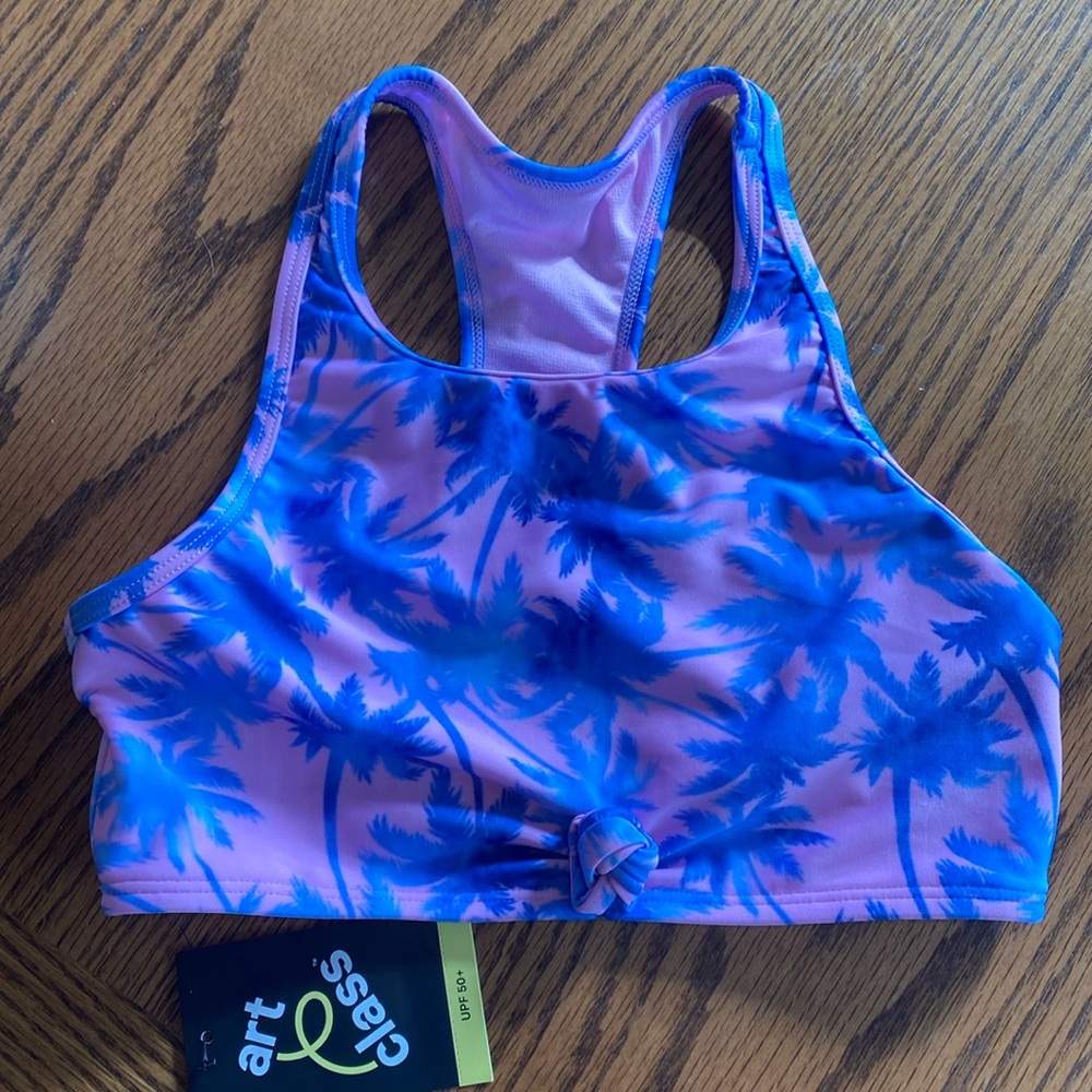 NWT Art Class UPF50+ Girls Swim Top
